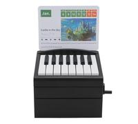2024 Playable Mini Piano Calendar - Rechargeable 15 Key Piano With 52 Weekly Calendar Cards - Portable, Stylish Gift (Black)
