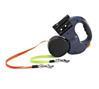 2024 Retractable Double Dog Leash With Two 3 Meter Long Cords 360 Tangle free Double Dog Leash For Walking Two Dogs Up To 50 Lbgray