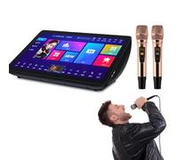 2024 Smart Karaoke Machine for Adults - with Lyrics Display, 4K Touch Screen Karaoke System, Octa-core Chip, with 2 Reverb Wireless Microphone, Free Switching Between Multiple Languages