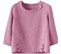2024 Special Deals Plain Cotton T Shirt Baby Blue Tops Women White Crop Tops Women Purple Clothes Women Ladies Long Sleeved Tshirts Todays Daily Deals Lightning Deals Today (Pink, XXXXXL)