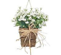 2024 Spring Hanging Basket with Daisy Garland, Artificial Hanging Flowers, Colorful Wildflower Garland, Long Lasting Spring Summer Front Door Decor, for Living Room Bedroom Office Spaces(35CM*250CM)