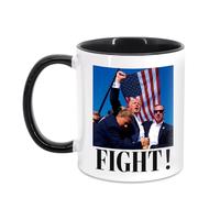2024 Trump Mug, Trump Fight Coffee Mug, Double-Sided Mug with Trump Shot Still Fighting Flags, Shooting Makes Me Stronger