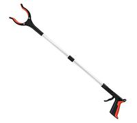 2024 Upgrade Grabber Reacher Tool, 360° Rotating Head, Wide Jaw, 32" Foldable, Lightweight Trash Claw Grabbers for Elderly, Reaching Tool for Trash Pick Up Stick, Litter Picker, Arm Extension (Orange)