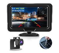 ?2024 Upgrade?Reversing Camera Kit AHD 1080P Reverse Camera Kit Rear View Camera with 4.3'' LCD Monitor Reverse Camera for Van,Car,Truck,Pickup,SUV