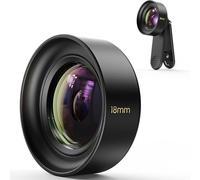 【2024 Upgraded】 18mm 100° Wide Angle Lens for iPhone, Pixel, Samsung Galaxy, OnePlus, Huawei, and Other Phones, Phone Camera Lens Attachment for iPhone, Universal Clip Included