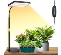 2024 Upgraded Desk Grow Lights for Indoor Plants, 214 LEDs Plant Light Full Spectrum with 4/8/12H Timer, 6 Brightness Levels, Growing Lamp with On/Off Switch, Height Adjustable for 10-26 inches
