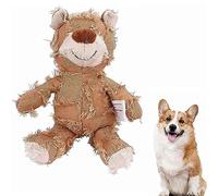 2024 Upgraded Indestructible Robust Bear, Robust Bear Dog Squeak Chew Toy, Dog Companion for Heavy Chewers, Unbreakable Stuffed Plush Dog Toys for Aggressive Chewers (Brown)