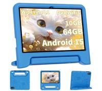 2024 Upgraded Kids Tablet, 10 Inch Android 14 Kids Tablet with Case Included, 8000mAh Battery, with Google Kids Space, Parental Control, 10GB+64GB, WiFi6, Youtube, Large
