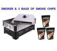 2024 UPGRADED LARGE DELUXE FOOD SMOKER FISH MEAT POULTRY BBQ COOKER GRILL OVEN