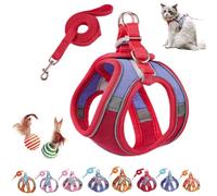 2024 Upgraded Pawfectly Safe Cat Harness & Leash Set - Escape-Proof, Adjustable, Reflective for Small Cats & Dogs, Breathable Step-in Design (A6, S)