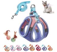 2024 Upgraded Pawfectly Safe Cat Harness & Leash Set - Escape-Proof, Adjustable, Reflective for Small Cats & Dogs, Breathable Step-in Design (A4, S)