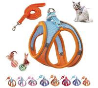 2024 Upgraded Pawfectly Safe Cat Harness & Leash Set - Escape-Proof, Adjustable, Reflective for Small Cats & Dogs, Breathable Step-in Design (A1, S)