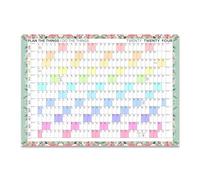2024 Wall Calendar A3 Wall Planner January To December Annual Poster Yearly Planning Chart For School Workshop Home Office Project Organiser Full Year Planner 29.7x42cm(Multicolor Floral)[1Pc]