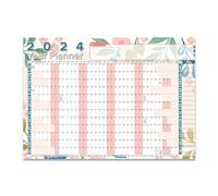 2024 Wall Planner Large Wall Calendar A3 Yearly Planner Jan To Dec Full Year Annual Poster Students Home School Office Academic Work Study Planning Chart 29.7x42Cm(Folded)(1Pc)(Floral Design)