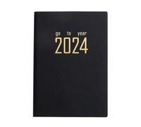 2024 Weekly Monthly Planner Appointment Book Academic Planner Ribbon Page Journal Notebook for Teacher Student Leather Lined for Women Men Leather Notebook