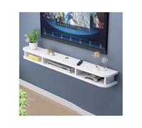 2024 White Floating TV UnitModern Multimedia Storage Rack & Shelves for Living Room Stylish Floating TV Stand & Cabinet Solution SpaceSaving Design