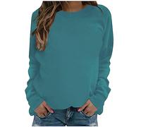 2024 Women Oversized Sweatshirts Drop Shoulder Long Sleeved Pullover Tops Fall Winter Solid Round Neck Fashion Jumpers New Casual Loose Warm Sweaters Cute Teen Girls Preppy Clothes S-XXL Clearance