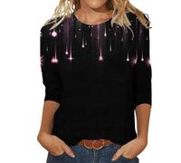 2024 Womens Plus Size T Shirts Women's Sequin T Shirt Design Three Sleeved Round Neck Fashion Top Womens Summer Tracking My Order Delivery Today Under 50P Items Amazon Hot Pink