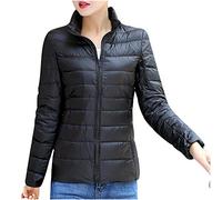 2024 Womens Winter Lightweight Puffer Jacket Casual Stand Collar Padded Down Jacket For Ladies Fashion Women's Lightweight Long-sleeved Water-resistant Packable Puffer Jacket Down Coats Outdoor Zip Up