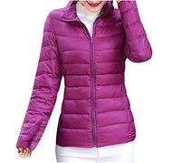 2024 Womens Winter Lightweight Puffer Jacket Casual Stand Collar Padded Down Jacket For Ladies Fashion Women's Lightweight Long-sleeved Water-resistant Packable Puffer Jacket Down Coats Outdoor Zip Up