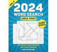2024 Word Search Large Print Volume 2 For Adults and Seniors with Busy Brains: 110 Themed Easy-to-Read Word Find Puzzles.
