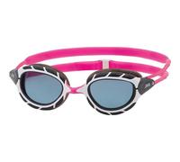 Zoggs Predator Swimming Goggles - Pink/Black/White with Blue Transparent Lenses - M