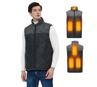 2024New Upgrade Heated Vest for Women Men, Heated Gilet with New Temperature System Supporting 6 Adjustable Levels,Heated Body Warmer Electric Heated Jacket for All Occasions(Battery Not Included)-L