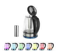 2025 1.8L Household Electric Kettle 220V 2000W w/Filter Glass Rainbow Color