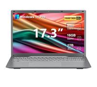 2025 17 17.3 Inch HD+ Windows 11 Pro Laptop for Students and Business, 16GB DDR5 RAM, 1TB SSD, Intel 4-Core N100(Up to 3.4GHz), Backlit Keyboard, Fingerprint, Type-C, w/Office Lifetime License