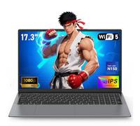 2025 17.3 Inch Gaming Laptop Computer, N150 (Up to 3.6GHz), 16GB RAM 512GB SSD, Integrated Graphics (1GHz), 1920x1080 Display, 6000mAh Battery, Win 11 Pro Lap Top, WiFi 5 /BT4.2, Backlit Keyboard