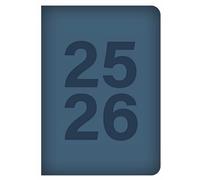 2025-2026 A5 Academic Week to View Diary - Mid Year Planner with Embossed Cover - Organiser Journal for Students & Teachers - Runs July 2025 to August 2026 (Blue)