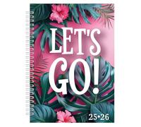 2025-2026 A5 Week to View Academic Diary - Wiro Bound Mid-Year Planner - A5 Student & Teacher Organiser - Runs July 2025 to August 2026 (Let's Go!)