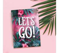 2025-2026 Academic Diary Planner, A5 Hardback, Week to View, Spiral Bound, Assorted Designs (Lets Go)