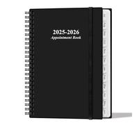 2025 Appointment Book & Planner - 2025 Daily Hourly Planner from January 2025 - December 2025, Weekly Appointment Book with 30-Minute Interval, Medium 6.4" x 8.5", Black