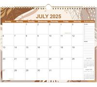 2025-2026 Calendar - Calendar 2025-2026 18 Month Planner from July 2025 to December 2026, Monthly Planner 2025 with Thick Paper, 11" x 14.5", Gold Leaf