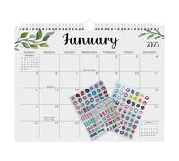 2025-2026 Calendar for Wall - Paper Planning Calendar - 18-Month Decorative Twin-Wire Wall Planner for Home, Schedule Planning Supplies
