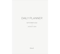 2025-2026 Daily Planner | September to August | A5 Size: Minimalist, Clean Design | One Day per Page | Trackers for Water, Exercise & Daily Highlights