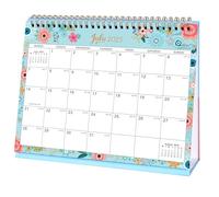 2025-2026 Desk Calendar - Standing Flip 2025-2026 Desktop Calendar with Thick Paper, July 2025 - December 2026, 25.5 x 20.5 x 8 cm, Twin-Wire Binding, Large Unruled Blocks