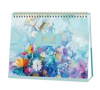 2025-2026 Desk Calendar - Standing Flip Desktop Calendar 2025-2026, JUL. 2025 - DEC. 2026, 9.8" x 8.3", Desktop Calendar, Memoranda Lined Pages with Thick Paper, Strong Twin-Wire Binding