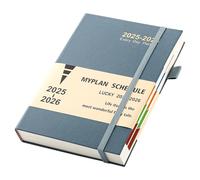 2025-2026 Diary A5 Day Per Page,Agenda 2025-2026 A5 Page a Day Mid Year Planner,Academic Diary from Aug 2025 to Aug 2026,Daily&Monthly Planner with Pen Loop, Colorful Month Tabs,Inner Pocket (Blue)