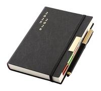 2025-2026 Diary A5 Page a Day,Diary 2025-2026 from Aug to Aug,13Months Planner 2025-2026,Hardcover Daily Planner with Colorful Monthly Tabs,Pen,Pen Loop, Inner Pocket, Bookmarks (Black)