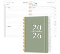 2025-2026 Diary - Planner 2025-2026 from July 2025 - June 2026, Weekly & Monthly Planner & Journal to Track Goals, 14.8 x 21cm, Green