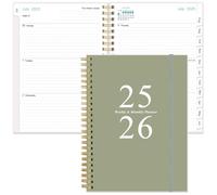 2025 Planner - Planner 2025 from January 2025 - December 2025, Weekly & Monthly Planner & Journal to Track Goals, Medium 6.4" x 8.5", Green