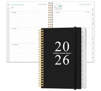 2025-2026 Diary - Planner 2025-2026 from July 2025 - June 2026, Weekly & Monthly Planner & Journal to Track Goals, 14.8 x 21cm, Black