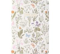 2025-2026 Eccolo 18 Month Linen Botanical Bound Planner, Monthly & Weekly Pages (5.25 x 7.75" - July 2025 - Dec 2026)