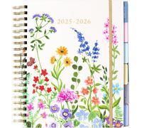 2025-2026 Eccolo Large Spiral Agenda Planner, Hardcover, Weekly & Monthly Views, 18 Tabbed Months, Inspiring Graphics and Quotes (Extra Large - 9" x 10.5")