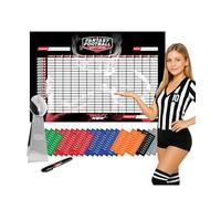 2025-2026 Fantasy Football All in Kit - Draft Now Ultimate Fantasy Football Kit- Draft Board Kit, 14 Inch Trophy