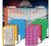 2025-2026 Fantasy Football Draft Board Kits with 12 Team 20 Round 500+Player Labels and Blank Labels Including Schedule