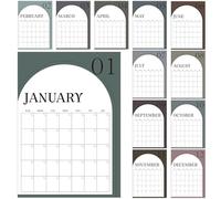 2025-2026 Large Wall Calendar Dry Ease Big Calendar for Wall Back to School Blank Planner 12 Month No Year Restriction Reusable Reserve Grid Planning for Office Home(Neutral,12‘’x16‘’)