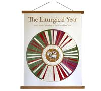 2025-2026 Liturgical Year Wall Calendar, Circular Christian Year Wall Calendar with Feast Days, with Lamb of God Imagery, Includes Christmas,Epiphany, Lent, Easter, Educational Faith Tool (1pcs)